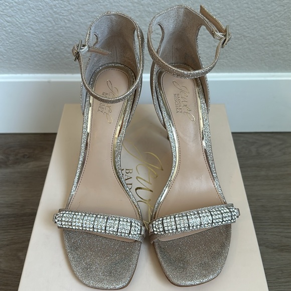 Jewel Badgley Mischka Ranya Light Gold Glitter  heel in size 8 - Picture 6 of 10
